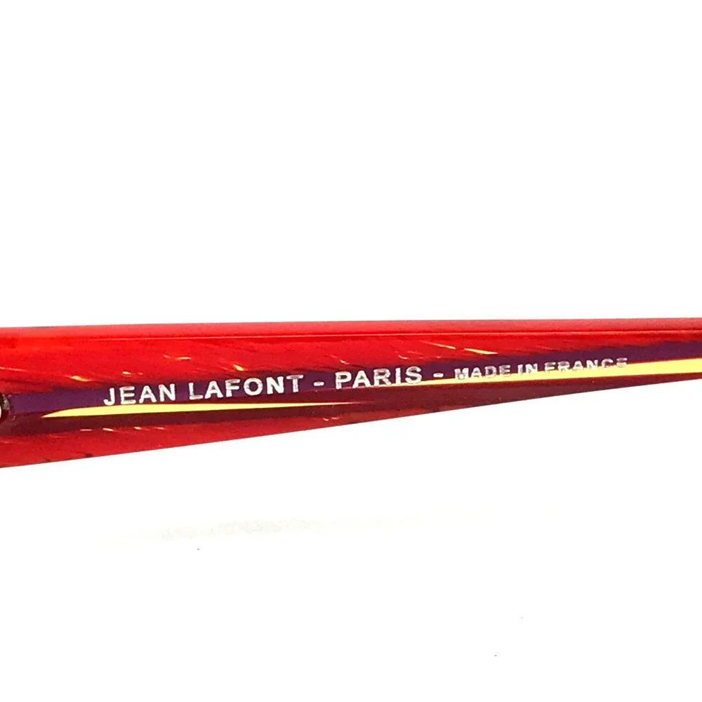 Jean Lafont Eyeglasses Frames NIKI 633 Striped Red Cat Eye Full Rim 50-14-142